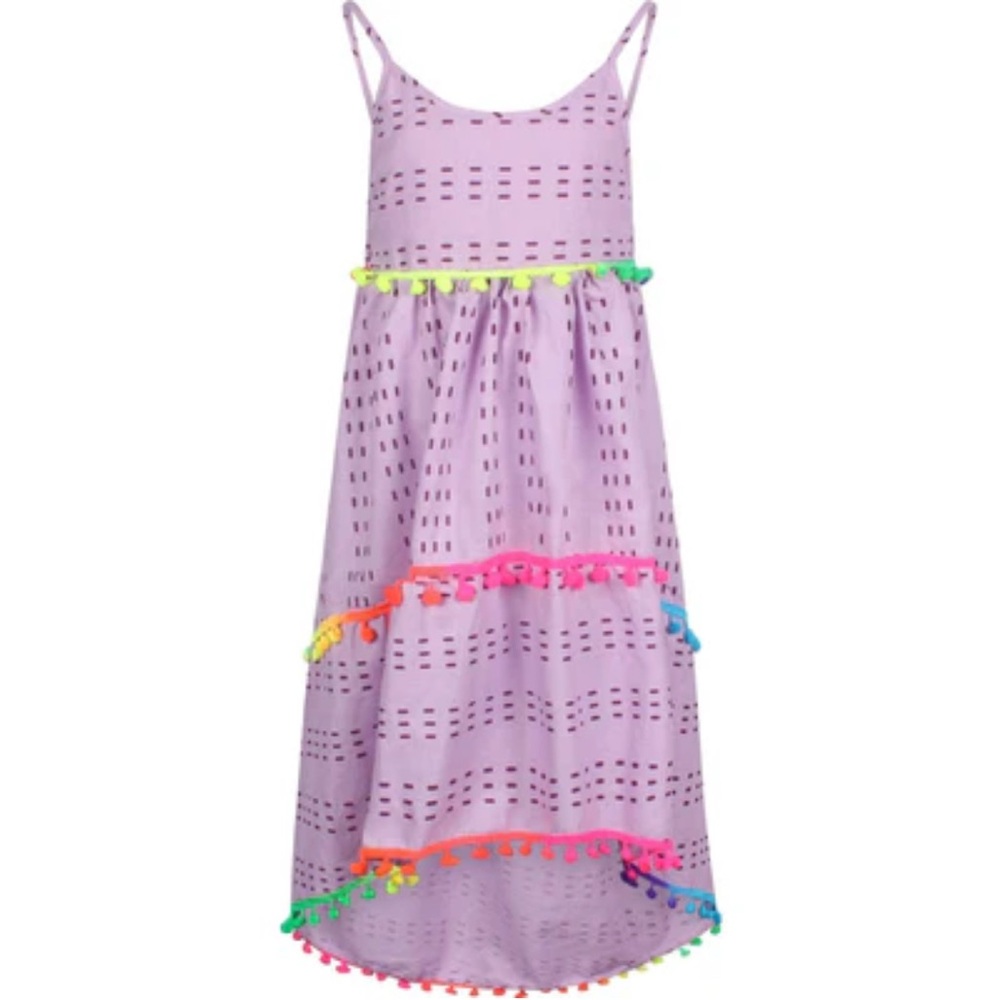 Lola + The Boys Purple Dress with Rainbow Accents